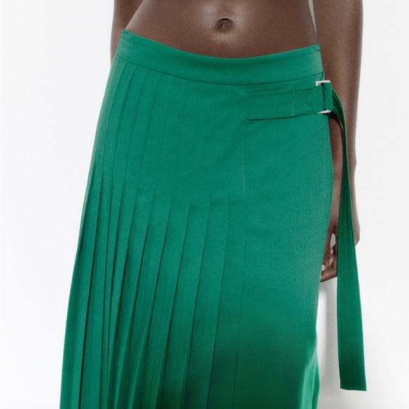 Zara BELTED PLEATED SKIRT LIMITED EDITION - Picture 7 of 13